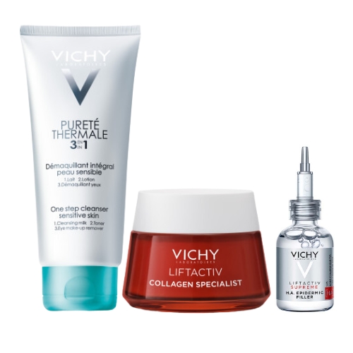 Vichy Pureté Thermale en Liftactiv Specialist Anti-Aging Dag Routine Kit Mijnhuidonline advies